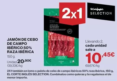 El Corte Inglés - Jamón De Cebo De Campo Ibérico 50% Raza Ibérica