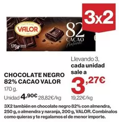 Valor - Chocolate Negro 82% Cacao
