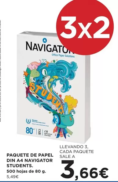 din - Paquete De Papel Din A4 Navigator Students