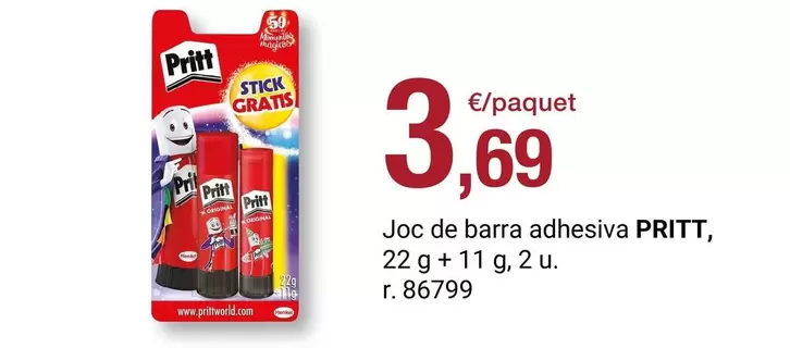 Pritt - Joc De Barra Adhesiva