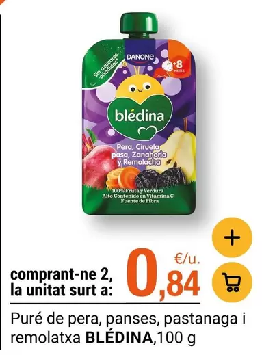 Danone - Puré De Pera, Panses, Pastanaga I Remolatxa