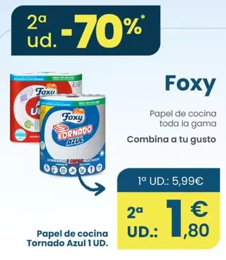 Foxy - Papel De Cocina Tornado Azul