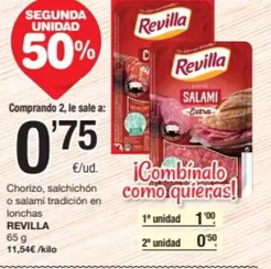 Revilla - Chorizo Salchichon O Salami Tradicion En Lonchas