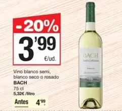 Bach - Vino Blanco Semi, Blanco Seco O Rosado