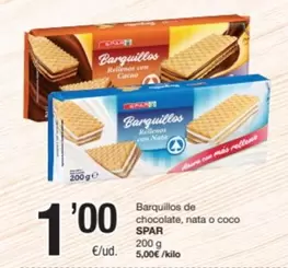 Spar - Barquillos De Chocolate Nata O Coco