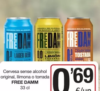 Free Damm - Cervesa Sense Alcohol Original, Limona O Torrada