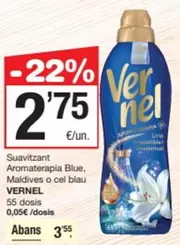 Vernel - Suavizzant Aromaterapia Blue, Maldives O Cel Blau
