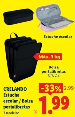 Crelando - Estuche Escolar / Bolsa Portalibretas