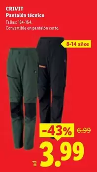 Crivit - Pantalon Técnico