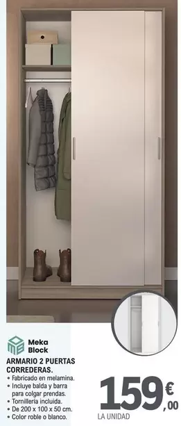 Meka Block - Armario 2 Puertas Correderas