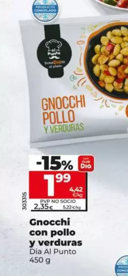 Dia Al Punto - Gnocchi Con Pollo Y Verduras