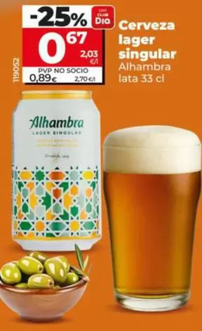 Alhambra - Cerveza Lager Singular
