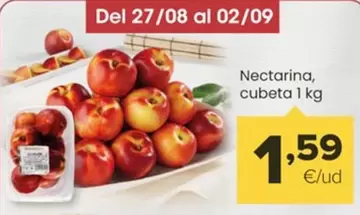 Nectarina, Cubeta