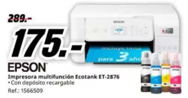 Epson - Impresora Multifunción Ecotank ET-2876