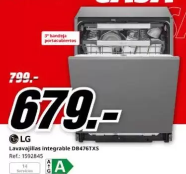 LG - Lavavajillas Integrable Db476txs