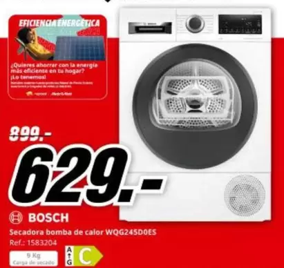 Bosch - Secadora Bomba De Calor WQG245D0ES
