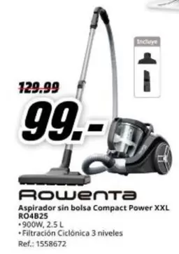 Rowenta - Aspirador Sin Bolsa Compact Power Xxl RO4B25