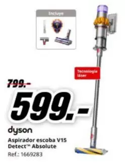 Dyson - Aspirador Escoba V15 Detect Absolute