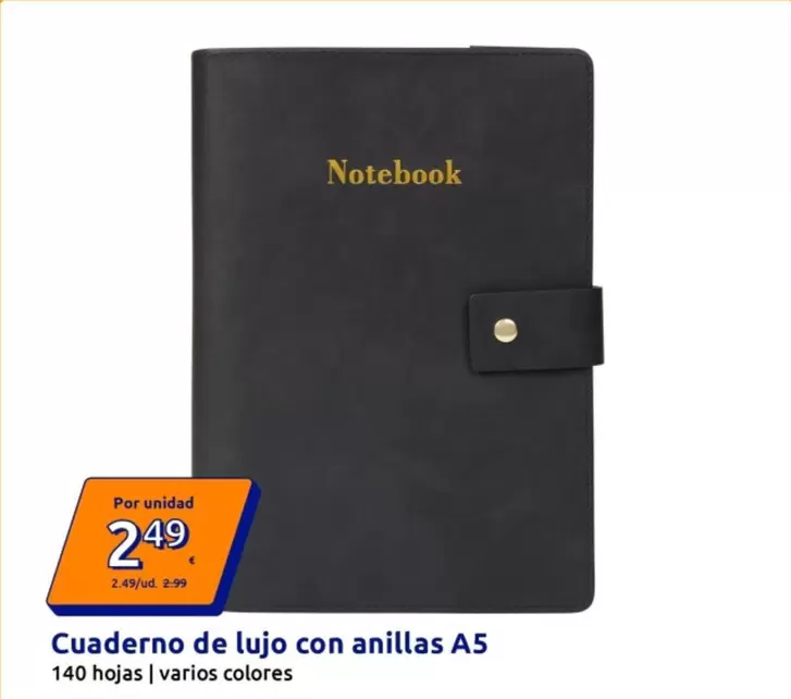Cuaderno De Lujo Con Anillas A5