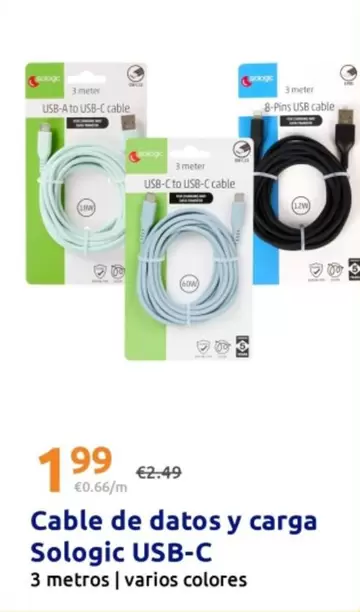 Sologic - Cable De Datos Y Carga USB-C