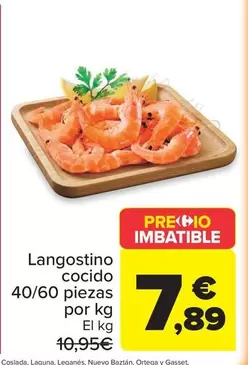 Ortega - Langostino Cocido 40/60 Piezas