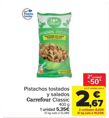 carrefour - Pistachos Tostados Y Salados Classic