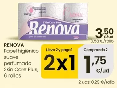 Renova - Papel Higienico Suave Perfumado Skin Care Plus