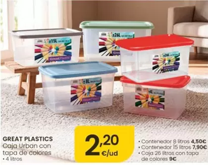 Great Plastics - Gaja Urban Con Tapa De Colores