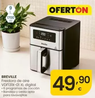 Breville - Freidora De Aire Vdf13ix-01 Xl Digital
