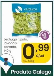 Lechuga Rizada Lavada Y Cortada