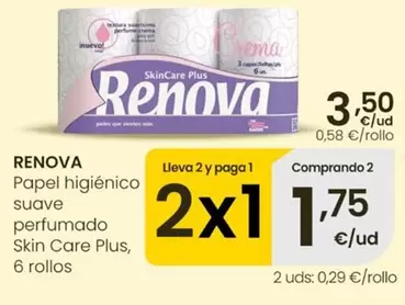 Renova - Papel Higiénico Suave Perfumado Skin Care Plus