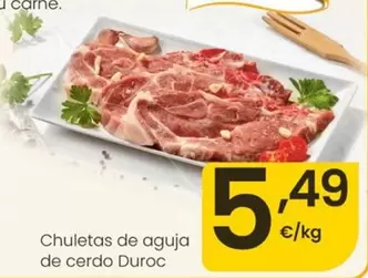 Duroc - Chuletas De Aguja De Cerdo