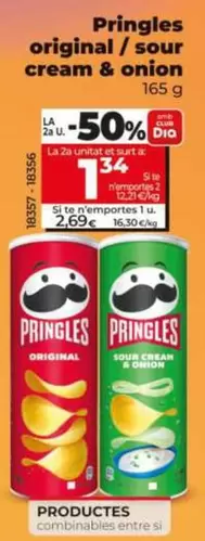 Pringles Original/Sour Cream & Onion