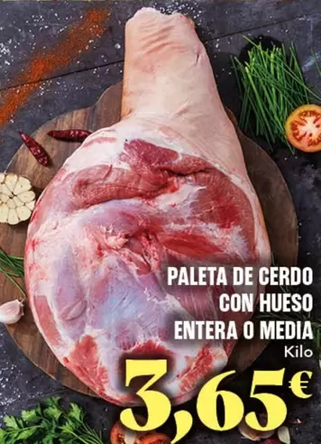 Paleta De Cerdo Con Hueso Entera O Media