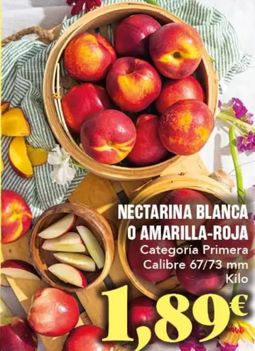 Nectarina Blanca O Amarilla-roja