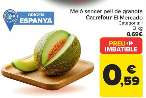 Carrefour El Mercado - Melón Entero Piel De Sapo