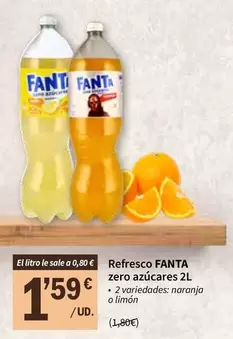 fanta - Refresco Zero Azucares