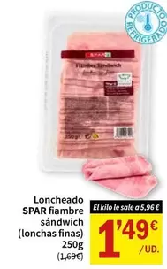 Spar - Loncheado Fiambre Sandwich