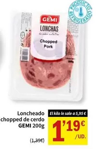 Gemi - Loncheado Chopped De Cerdo