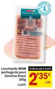 Spar - Loncheado Pechuga De Pavo
