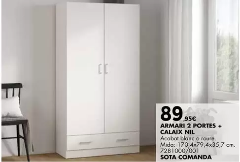 Armari 2 Portes + Calaix