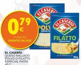 El Caserío - Queso Rallado Polvo O Filatto Especial Pasta