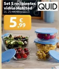quid - Set 5 Recipientes Vidrio Habitat