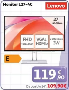 Lenovo - Monitor L27-4C