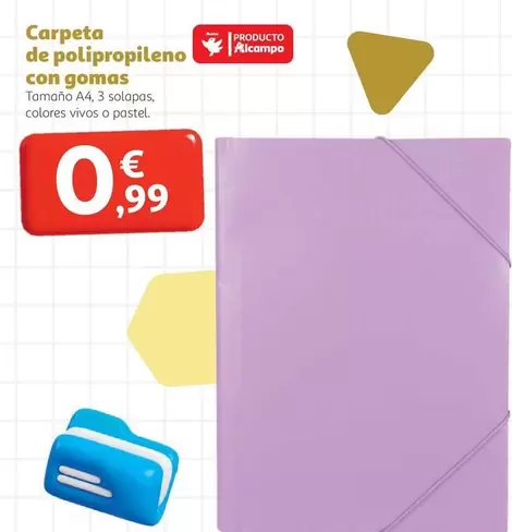 alcampo - Carpeta De Polipropileno Con Gomas