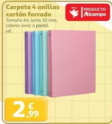 alcampo - Carpeta 4 Anillas Carton Forrado