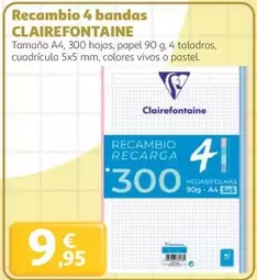 clairefontaine - Recambio 4 Bandas