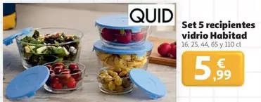 quid - Set 5 Recipientes Vidrio Habitad