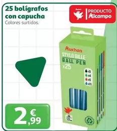 Auchan - 25 Boligrafos Con Capucha