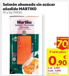 Martiko - Salmón Ahumado Sin Azúcar Añadido